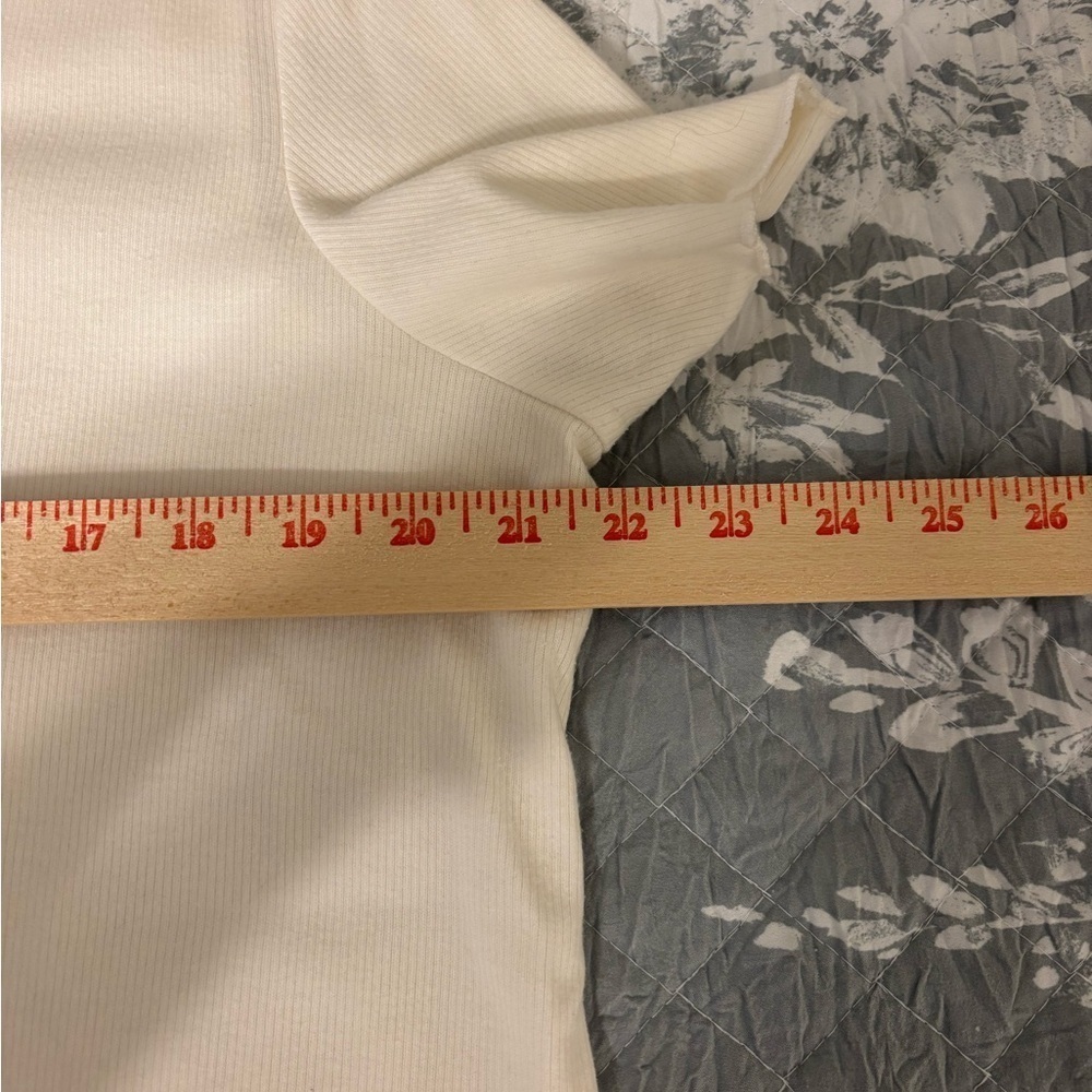 Alfred Dunner White Tee with Embellished Neckline - Picture 3 of 7